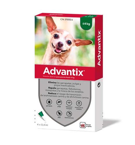 Advantix Pipetas Antiparasitarias para perros - 1kg - 4kg Advantix Pipetas Antiparasitarias para perros - 1kg - 4kg