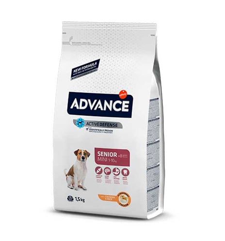 Advance Vitality Senior Mini +8 Pollo pienso para perros Advance Vitality Senior Mini +8 Pollo pienso para perros
