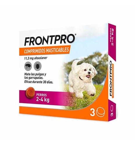 Frontpro Comprimidos Masticables antiparasitarios para perros 2-4kg Frontpro Comprimidos Masticables antiparasitarios para perros 2-4kg