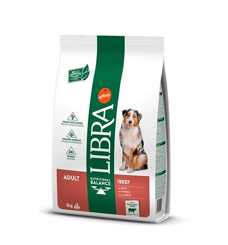 Libra Adult Buey pienso para perros 3kg Libra Adult Buey pienso para perros 3kg