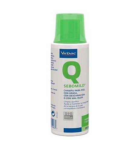 Virbac Sebomild champú para pieles grasas de perros y gatos Virbac Sebomild champú para pieles grasas de perros y gatos