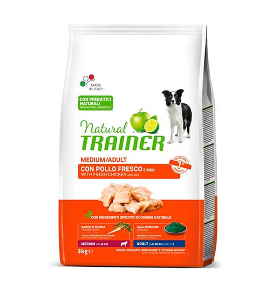 Natural Trainer Adult Medium Pollo pienso para perros