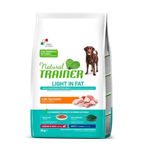 Natural Trainer Adult Small&Toy Medium/Maxi Light Pavo pienso para perros Natural Trainer Adult Small&Toy Medium/Maxi Light Pavo pienso para perros