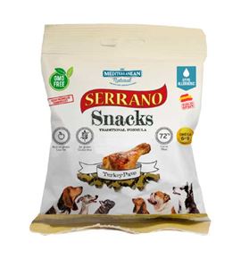 Mediterranean Natural Serrano Snacks Pavo para perros