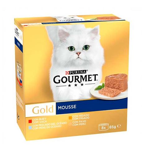 Purina Gourmet Gold Mousse Multipack latas para gatos Purina Gourmet Gold Mousse Multipack latas para gatos