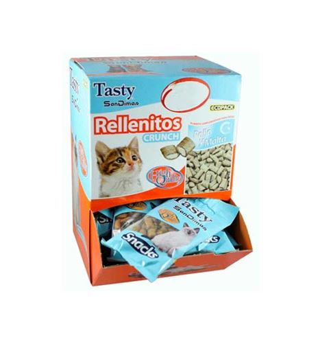 SanDimas Rellenitos Crunch Pollo y Malta snack para gatos SanDimas Rellenitos Crunch Pollo y Malta snack para gatos