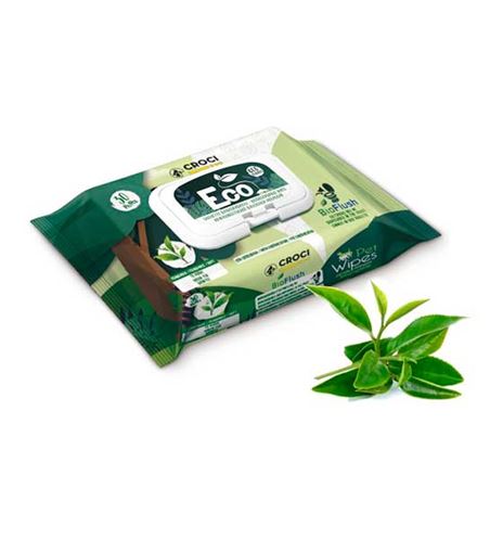 Croci Toallitas Húmedas Eco con Té Verde Y Clorihexidina 30x20cm Croci Toallitas Húmedas Eco con Té Verde Y Clorihexidina 30x20cm