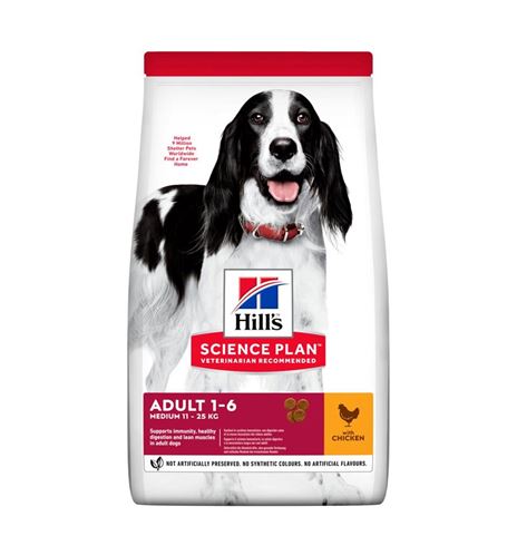 Hill's Science Plan Medium Pollo pienso para perros adultos Hill's Science Plan Medium Pollo pienso para perros adultos