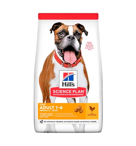 Hill's Science Plan Light Medium Pollo pienso para perros Hill's Science Plan Light Medium Pollo pienso para perros