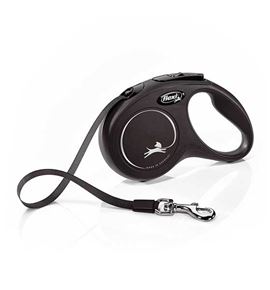 Flexi New Classic Correa Extensible 5m Negro para perros