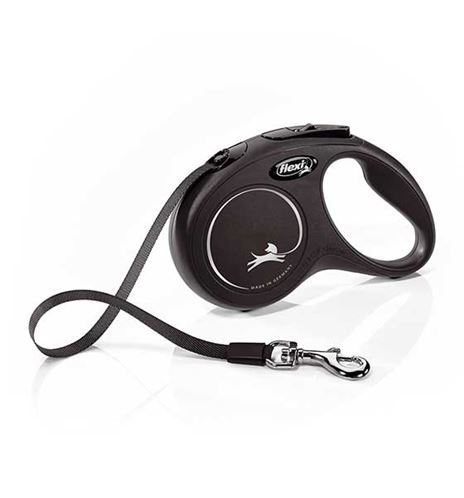 Flexi New Classic Correa Extensible 5m Negro para perros Flexi New Classic Correa Extensible 5m Negro para perros