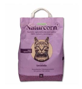 Wuapu Naturcorn Lavanda Sustrato Aglomerante para gatos 6l