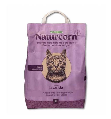 Wuapu Naturcorn Lavanda Sustrato Aglomerante para gatos 6l Wuapu Naturcorn Lavanda Sustrato Aglomerante para gatos 6l