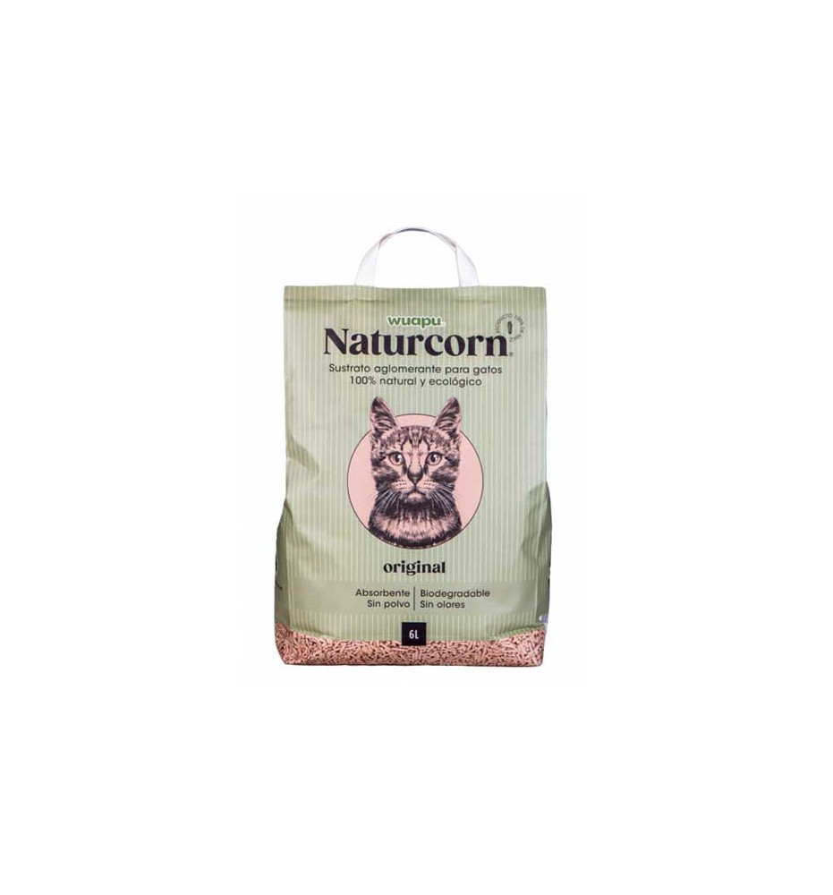 Wuapu Naturcorn Sustrato Aglomerante para gatos 6l
