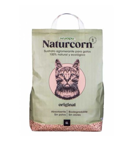Wuapu Naturcorn Sustrato Aglomerante para gatos 6l Wuapu Naturcorn Sustrato Aglomerante para gatos 6l