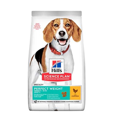Hill's Science Plan Adult Perfect Weight Medium Pollo pienso para perros Hill's Science Plan Adult Perfect Weight Medium Pollo pienso para perros