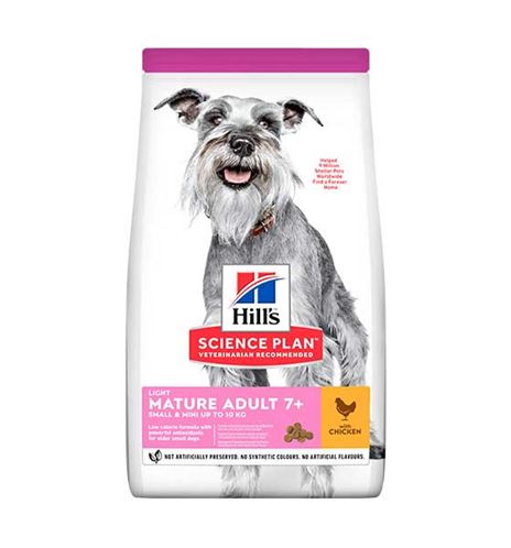Hill's Science Plan Light Mature Adult Small & Mini Pollo pienso para perros Hill's Science Plan Light Mature Adult Small & Mini Pollo pienso para perros