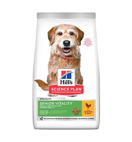 Hill's Science Plan Senior Vitality Small & Mini Pollo y Arroz pienso para perros Hill's Science Plan Senior Vitality Small & Mini Pollo y Arroz pienso para perros