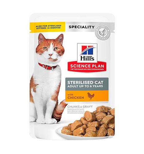 Hill's Science Plan Sterilised Cat Adult Pollo sobre para gatos Hill's Science Plan Sterilised Cat Adult Pollo sobre para gatos