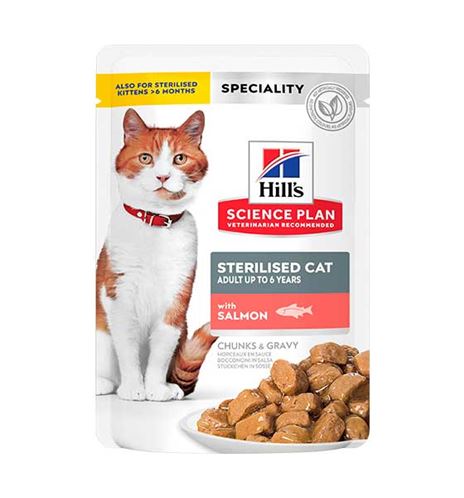 Hill's Science Plan Sterilised Cat Adult Salmón sobre para gatos Hill's Science Plan Sterilised Cat Adult Salmón sobre para gatos