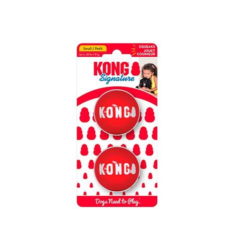 Kong Signature Ball 2PK pelotas para perros - Talla S Kong Signature Ball 2PK pelotas para perros - Talla S
